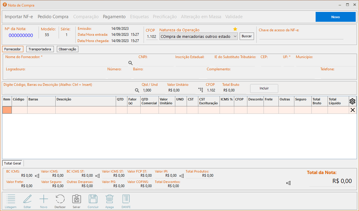 LANÇAMENTO DE NOTAS